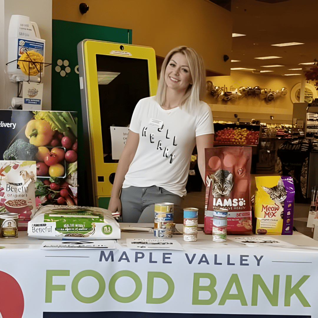 Kristina at food bank